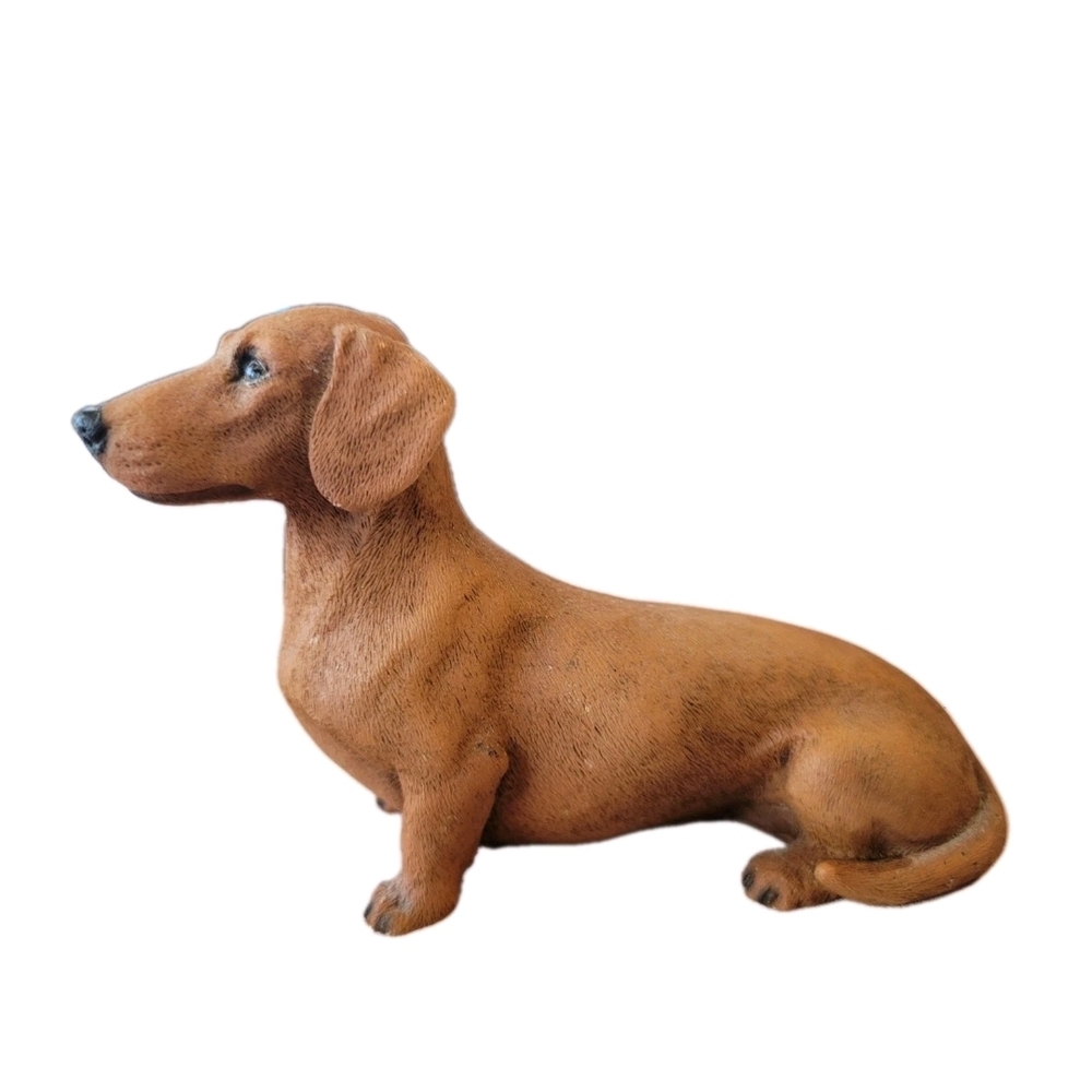 Vintage Daschund Weiner Dog Sitting Figurine Castagna Italy 1988 5.5 Inches - Picture 3 of 6
